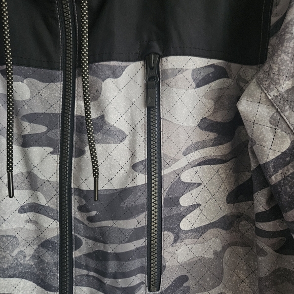 Quicksilver Fairbanks Technical Snow Jacket Mens Small Gray Camo Dry Flight Tech - Picture 7 of 16